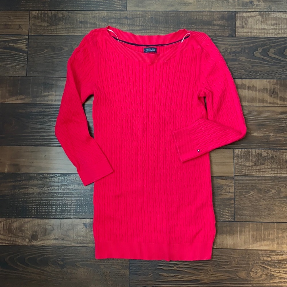 Cable Knit Raspberry Sweater